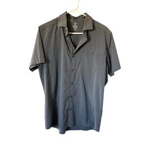 Kuhl Optimizr 7316 Short Sleeve Men’s Button Down Shirt Gray Quick Dry MED